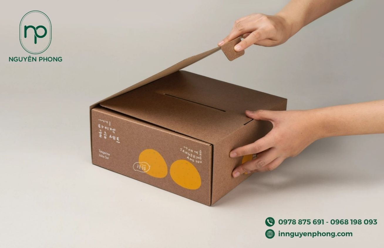 Thùng carton đựng quýt phổ biến